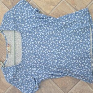 Floral Blue Women's Top
